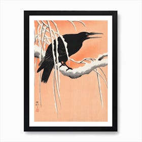 Crow On Snowy Branch (1900 1930), Ohara Koson Art Print