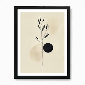 Abstract Black And White Painting 3 Art Print