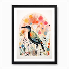 Bird Painting Collage Kiwi 3 Art Print