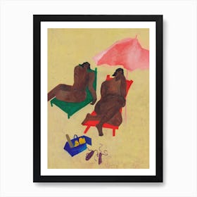 At The Beach Art Print