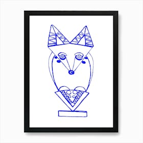Wolf Blue 1 Art Print