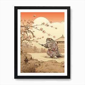 Wise Frog Japanese Style 4 Art Print