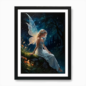 Fairy At Night Art Print