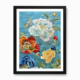 Chinese Floral Painting 17 Art Print