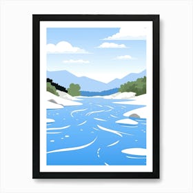 River In Winter Art Print