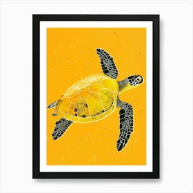 Yellow Turtle 1 Art Print