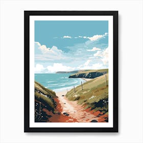 Pembrokeshire Coast Path Wales 1 Hiking Trail Landscape Art Print