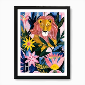 Lion In The Jungle Art Print