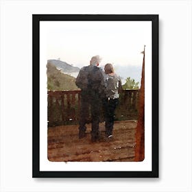 Old Couple At The Beach Art Print