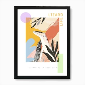 Monitor Lizard Modern Design Illustration 1 Poster Art Print