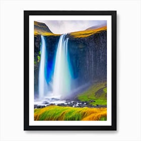 Kirkjufellsfoss Waterfall, Iceland Nat Viga Style (1) Art Print