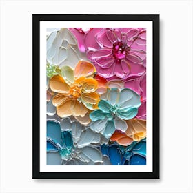 Artistic Acrylic Flower Art Print