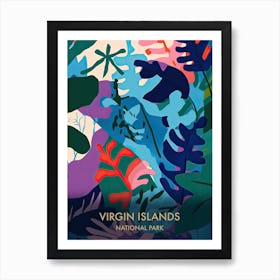 Virgin Islands National Park Travel Poster Matisse Style 4 Art Print