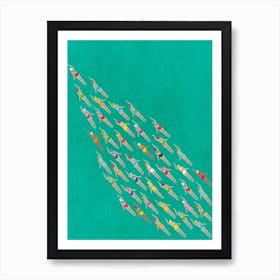 Racing Swimmers Art Print