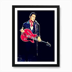 Elvis Presley Cartoon 1 Art Print