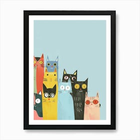 Group Of Cats 5 Art Print