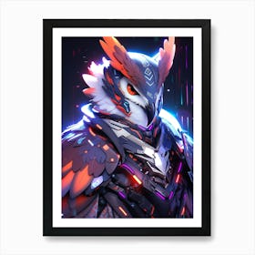 Futuristic Owl 1 Art Print