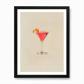 Minimalist Cocktail Cosmopolitan Art Print