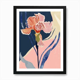 Colourful Flower Illustration Carnation 1 Art Print