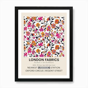 Poster Marigold Mist Bloom London Fabrics Floral Pattern 4 Art Print