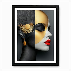 Woman in the Gold Mask Art Print