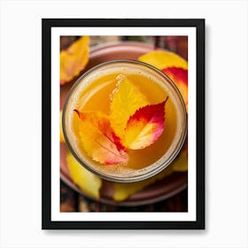 Autumn Leaves In A Glass Art Print