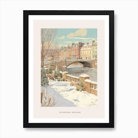 Vintage Winter Poster Richmond England 3 Art Print