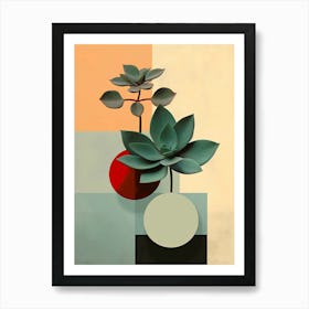 Succulents In Vases Art Print