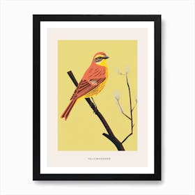 Minimalist Yellowhammer 1 Bird Poster Art Print