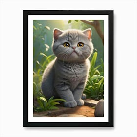 Scottish Shorthair Kitten Art Print
