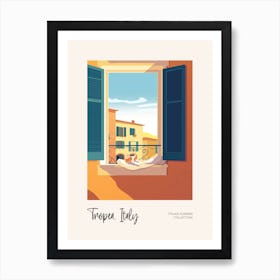 Tropea Cat On A Window 3 Italian Summer Collection Art Print