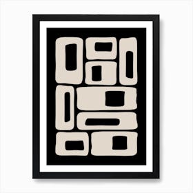 Mid Century Modern Organic Abstract Art Print