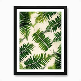 Pattern Poster Upside Down Fern 2 Art Print