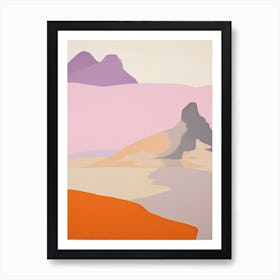 Taklamakan Desert   Asia (China), Contemporary Abstract Illustration 4 Art Print