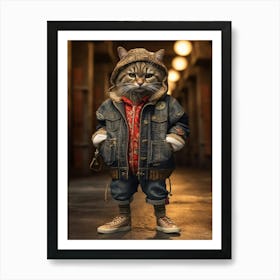 Hip Hop Cat 1 Art Print