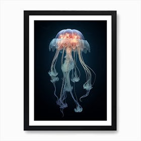 Box Jellyfish Realistic 3 Art Print