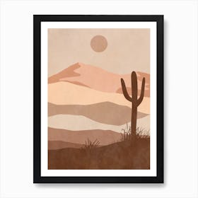 Cactus In The Desert 32 Art Print