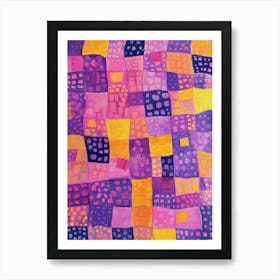 Purple Squares 1 Art Print