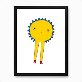 Sun Playful Illustration Art Print