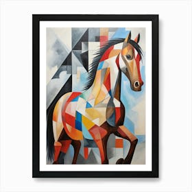 Horse Abstract Pop Art 6 Art Print