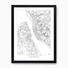 Liverpool Map Minimal Art Print