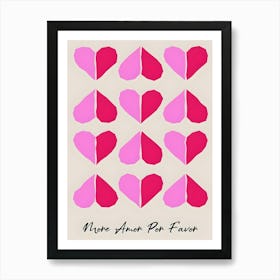 More Amor Por Favor Pink Art Print