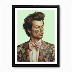 Harry Styles Heart Collage 4 Art Print