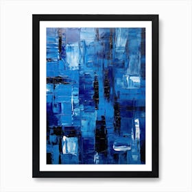 Blue Texture Abstract 4 Art Print