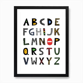 Car Alphabet Art Print