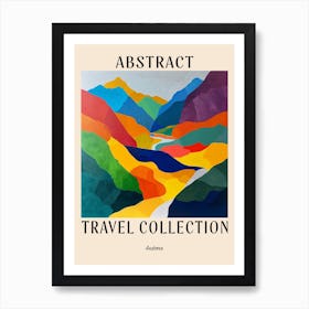 Abstract Travel Collection Poster Andorra 2 Art Print