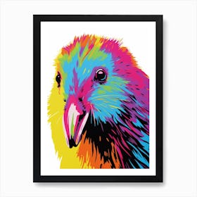 Andy Warhol Style Bird Kiwi 1 Art Print