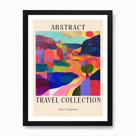 Abstract Travel Collection Poster Bosnia Herzegovina 3 Art Print