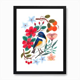 Red Flanked Bluetail Art Print