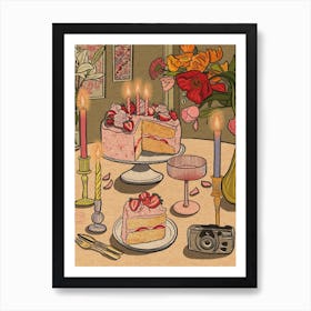 Birthday Cake Art Print